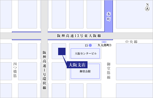 岡地株式会社大阪支店地図